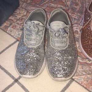 Silver sparkle shoes
